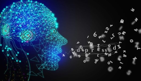 AI speaks letters, text-to-speech or TTS, text-to-voice, speech synthesis applications, generative Artificial Intelligence, futuristic technology in language and communication.